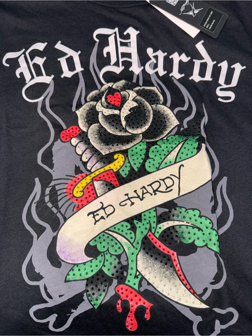 NWT Ed Hardy x Zumiez Bedazzled Shirt - Picture 3 of 10